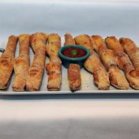 Bread Sticks · Brushed with garlic sauce, served with our homemade marinara sauce.
