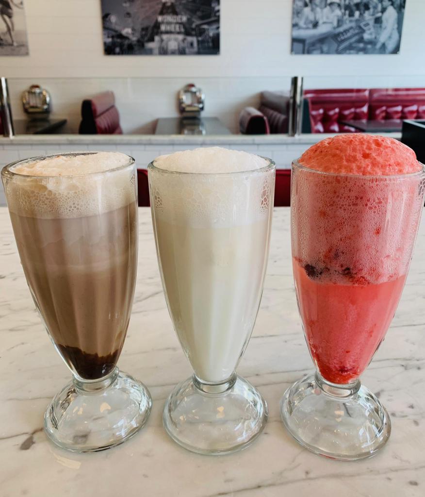 Ice Cream Soda · Ice cream soda is a classic beverage consisting of Ice cream, milk, carbonated water, and flavored syrup (typically chocolate or vanilla) Handmade from our soda fountain it is whipped up. Choice of ice cream.