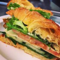 Gabster Sandwich · Cream cheese, avocado, lettuce, tomato, cucumber and red onion. Veggie.