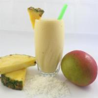 13. Sweet Mango Power Smoothie · Mango, coconut cream, pineapple juice and vanilla protein.