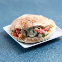 Kabob and Hummus Pita · Ground beef with parsley, herbs and special spices.