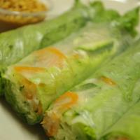 019. Vietnamese Vegetable Spring Roll · 2 piece. Cold. Fresh lettuce, rice noodle, fresh cucumber, bean sprount, serve with peanut s...