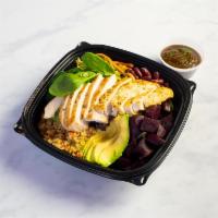 Chicken Power Bowl · 4 oz. chicken with mesclun greens, beets, kidney beans, broccoli, stir-fried veggies, quinoa...