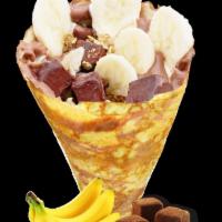 1. Banana Chocolate Crepe · Sliced bananas, chocolate truffles, chocolate custard cream, whipped yogurt, chocolate sauce...