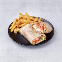 Grilled Chicken Wrap · Bruschetta and fresh mozzarella. Served with fries.