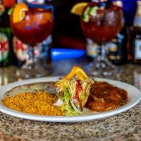 Combo #8 Crispy Taco & Chile Relleno · One crispy taco and One chile relleno. Served with two sides.