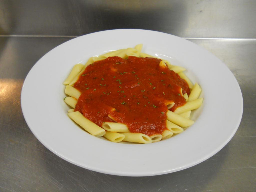 Pasta with Alfredo Sauce · Spaghetti, mostaccioli or fettuccine.