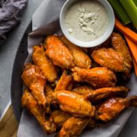 Chicken Wings · Served with celery and your choice of ranch or bleu cheese.