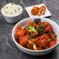 General Tso's Chicken · Hot and spicy. Served with steamed white rice.