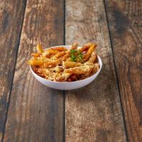 Cheese Fries · Delicious fries, wedges or tots topped with amazing sauces and cheese. (Garlic - garlic crea...