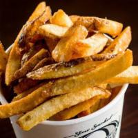 French Fries · Served uncovered to preserve their crispiness.