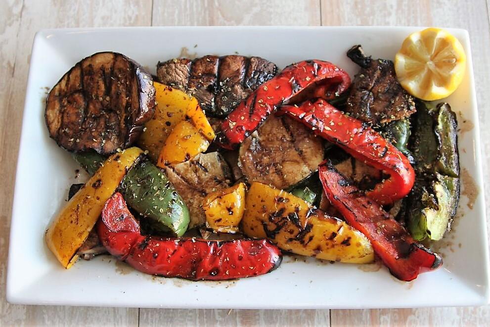 Mixed Grilled Vegetables Appetizer · Peppers, eggplant, zucchini.