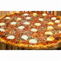 Margherita Pizza · Fresh dough, fresh local spinach, garlic, extra-virgin olive oil, fresh sliced mozzarella ch...