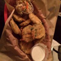 Fried Pickles · Brined, battered and fried with house made buttermilk ranch.