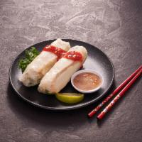 A4 2 Pieces Goi Cuon Chay · Vegetarian salad rolls - rice paper rolls with tofu, vermicelli noodles, cilantro, beans spr...