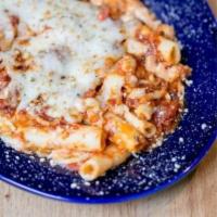 3 Cheese Penne · Our homemade recipe with penne pasta, parmesan, ricotta, and mozzarella cheeses smothered in...