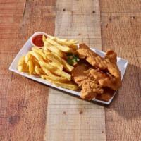Chicken Fingers Combo Meal · Served with french fries.