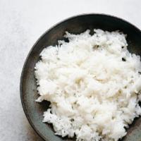 Steamed Rice · Steamed jasmine white rice.