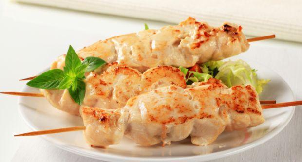 TA4. Chicken Malai Kabab · Mouth watering succulent pieces of chicken marinated in almond fresh cream and fresh herbs cooked in charcoal oven.