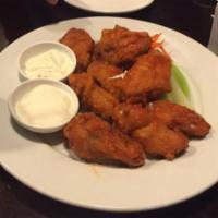 Dusted Chicken Wings · Fried and tossed with classic Affy's BBQ sauce or honey mustard sauce or buffalo sauce or ho...