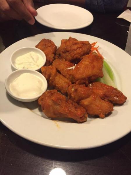 Dusted Chicken Wings · Fried and tossed with classic Affy's BBQ sauce or honey mustard sauce or buffalo sauce or hot sauce or teryaki sauce, accompanied with carrot and celery.