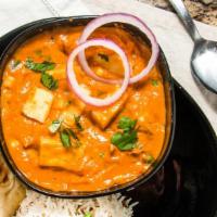 Moghlai Korma · Medley of vegetables in a creamy korma sauce. Served with basmati rice.