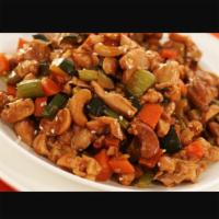 Large Chicken with Cashew Nuts · Served with white rice. 
