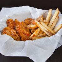 Wings w/ 2 Sides & Soda · Comes with 2 sides and soda. Our chickens are raised in a cozy free-to-roam farmhouse by an ...