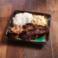 BBQ Mix · A combination of BBQ chicken, BBQ beef and kalbi short ribs.