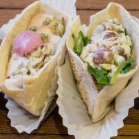 Gourmet Chicken Salad Pocket · Comes with grapes, walnuts and ginger.