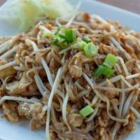 Traditional Pad Thai · Traditional Thai style. Rice noodles with tamarind sauce, ground peanuts, egg, green onion, ...