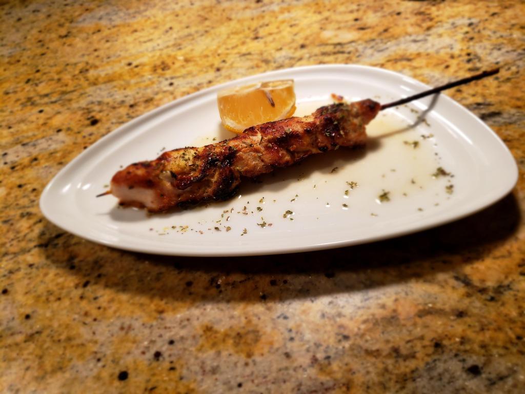 Chicken Skewer (Price per Each) · Marinated chicken, char-broiled on a wooden skewer. (we suggest 2 or more).