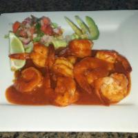 Camarones a la Diabla App · Large balck tiger shrimp sauteed with our spicy homemade lino's hot sauce.