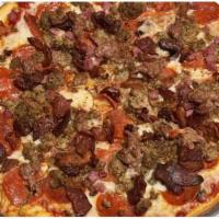 Meat Lover's Pizza · Pepperoni, sausage, meatballs, bacon, and salami.