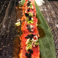 Pepper Tuna Tataki · Special pepper seared tuna, served with spicy mayo, wasabi aioli and ponzu sauce. Hot and sp...