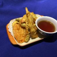 Mixed Tempura · Shrimp and a variety of vegetable fried with tempura batter.