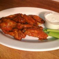 Buffalo Wings · Served with celery and blue cheese. 
