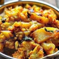 21. Aloo Gobhi · Potatoes and cauliflower. Vegan.