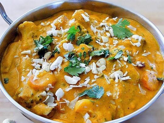 32. Navrattan Korma · A melange of vegetables in cashew, almond and creamy sauce.