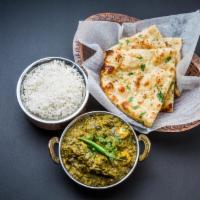 34. Saag Paneer · Traditionally cooked spinach with Indian cheese.