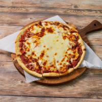 Thin Crust Cheese Pizza · Our original thin crust pizza loaded with our own homemade pizza sauce and topped with a fre...
