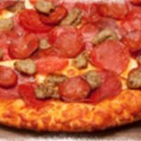 Montagues All Meat Marvel Skinny Pizza · Four marvelous meats. An absolute meat fest! Italian sausage, pepperoni, salami and linguica...