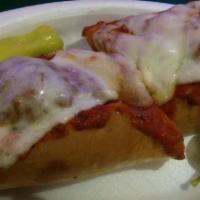 Classic Meatball and Cheese · Delicious homemade meatballs covered with our meat sauce and cheese. Served on a 8'' French ...
