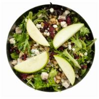 Cran-Apple with Blue Cheese Salad · Mixed greens, oven-roasted chicken breast, Granny Smith apples, dried cranberries, blue chee...