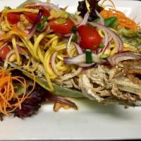 Red Snapper Mango · Fried fillet red snapper topped with mango, cashew nuts, red onions and spicy lime sauce. Ho...