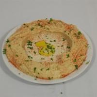 Hummus Plate · Served with pita bread.