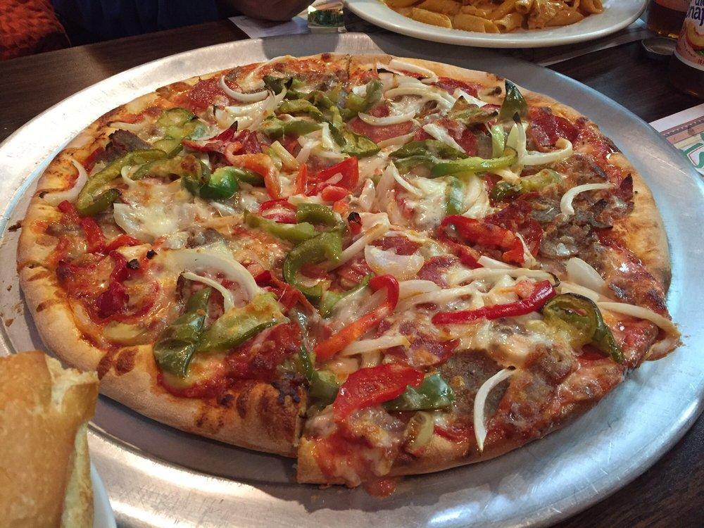 Napoli's Special Pie · Pepperoni, meatballs, sausage, peppers, onions, mushrooms, black olives and mozzarella cheese.