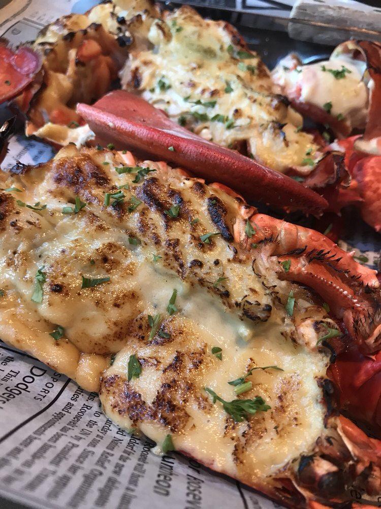 Grilled Lobster with Cheese · Served with Cajun Fries