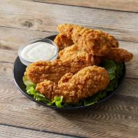 5 Piece Chicken Tenders · Served with you choice of BBQ sauce or ranch.