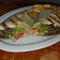 The Steak Wrap · Skirt steak, sauteed onion, peppers and mayonnaise.